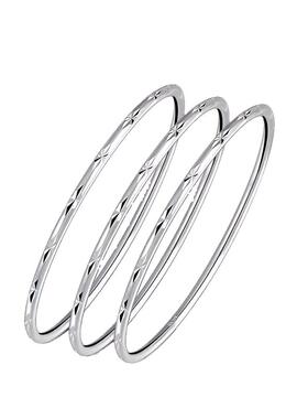 满天星细圈纯银手镯9999小众女生