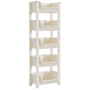 小推车置物架多功能家用客厅零食玩具多层收纳架移动书架厨房菜架