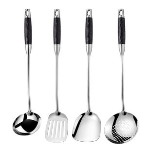 316L不锈钢锅铲厨房铁铲炒菜铲子煎铲食品级家用汤勺漏勺厨具套装