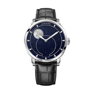 爱勒AGELOCER原创天文学家机械表男士月相天然蓝砂石手表生日礼物