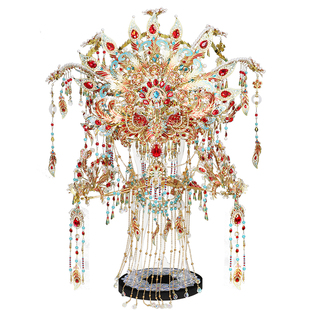 钢达可穿戴粉黛二十二凤冠手工diy材料立体金属拼图十里红妆模型