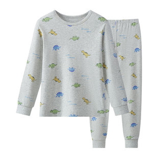 红豆男童100%棉秋衣秋裤纯棉儿童保暖内衣套装全棉a类睡衣打底衫