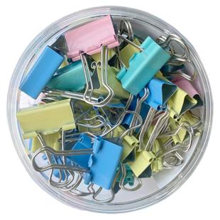 粤方成彩色长尾夹大号混合装多功能鱼尾夹中号燕尾夹票夹文件夹子