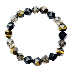 黑曜石水晶手链冰曜石虎眼石玛瑙手串男款女款男生高级感精致轻奢