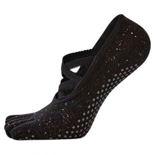 小鱼加加瑜伽袜五指专业防滑夏季薄款分趾初学黑色高级感普拉提袜