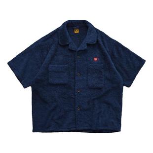 现货 HUMAN MADE PILE ALOHA SHIRT毛巾布休闲爱心夏威夷衬衫24SS