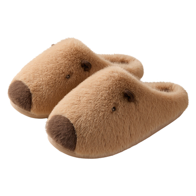 暖之缘卡皮巴拉毛绒拖鞋女冬季2025新款居家室内保暖毛毛棉拖鞋男