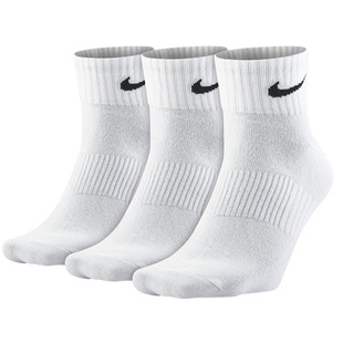NIKE耐克男女袜子春季新款薄款三双装黑白袜透气中筒船袜运动袜