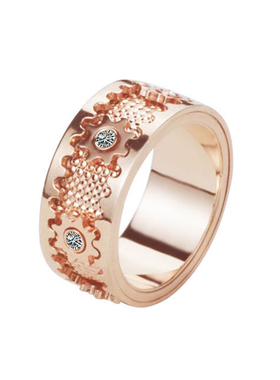 抖音同款时来运转齿轮戒指男女