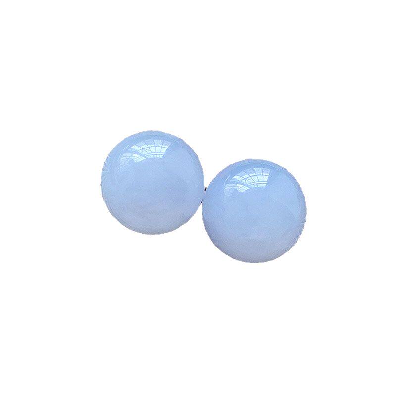 缅甸翡翠冰种紫罗兰玉珠子对珠