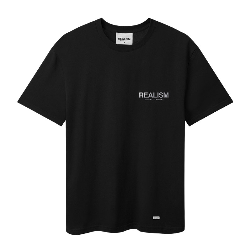 REALISM短袖T恤男重磅纯棉3M炫光