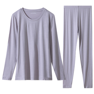 舒雅女士保暖内衣套装秋冬新款腈纶莫代尔薄款秋衣秋裤25888W