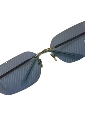 欧美风复古ins无框曲面太阳眼镜