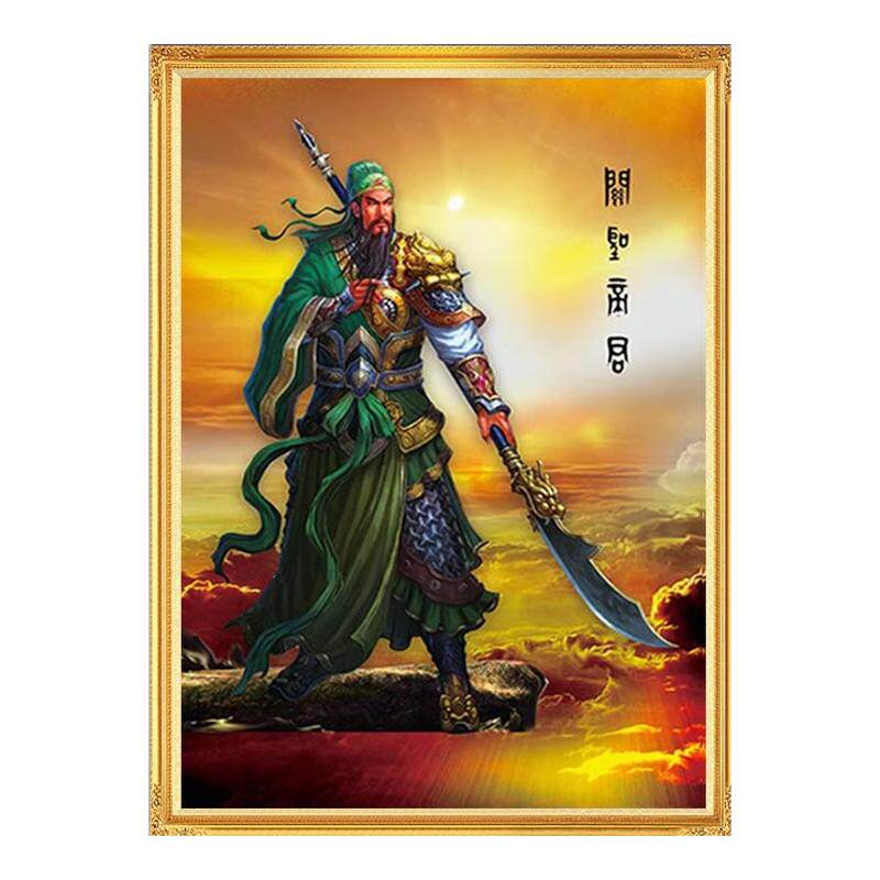 关帝圣君钻石画方钻满贴钻十字绣