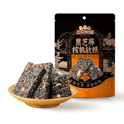 三只松鼠_黑芝麻核桃软糕