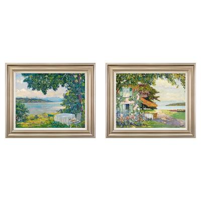 风色餐厅客厅双联组合风景油画