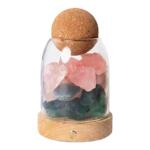 无火水晶石收纳罐香薰香氛夜灯精油器皿瓶卧室创意杯女生发光摆件