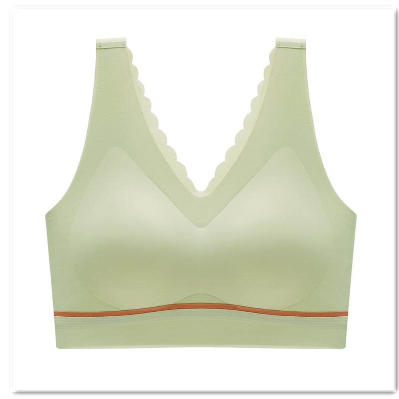 乳胶内衣女小胸聚拢上托无钢圈文胸罩薄款固定杯无痕背心式女大码