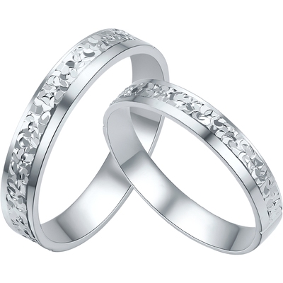 周六福pt950铂金戒指对戒情侣款