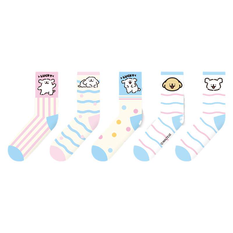 言仓线条小狗袜子礼盒生日礼物女生实用送情侣创意可爱