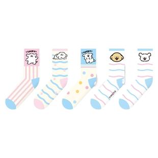 言仓线条小狗袜子礼盒新年生日礼物女生实用送情侣创意可爱