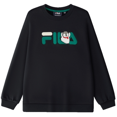 【抗菌功能】FILA斐乐儿童童装2025年冬季新款男女童加绒卫衣裤子