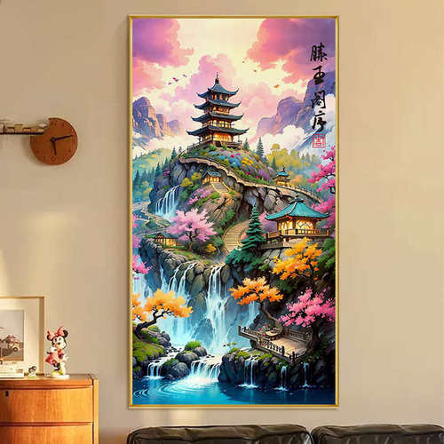 DC蒂彩手工diy钻石画2025新款滕王阁序客厅玄关装饰画点钻十字绣