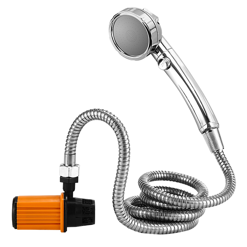 农村宿舍洗澡神器家用租房户外电动便携式简易自吸淋浴器调节花洒