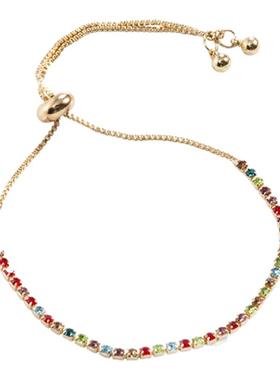 高级感小众彩色锆石手链