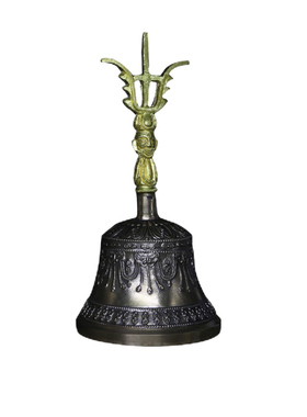 铜鎏金三股叉摇铃尼泊尔手工