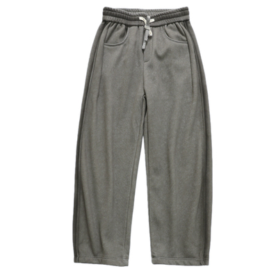 设计师线！500g加绒加厚！冬季男士运动休闲裤阔腿垂感弯刀卫裤潮