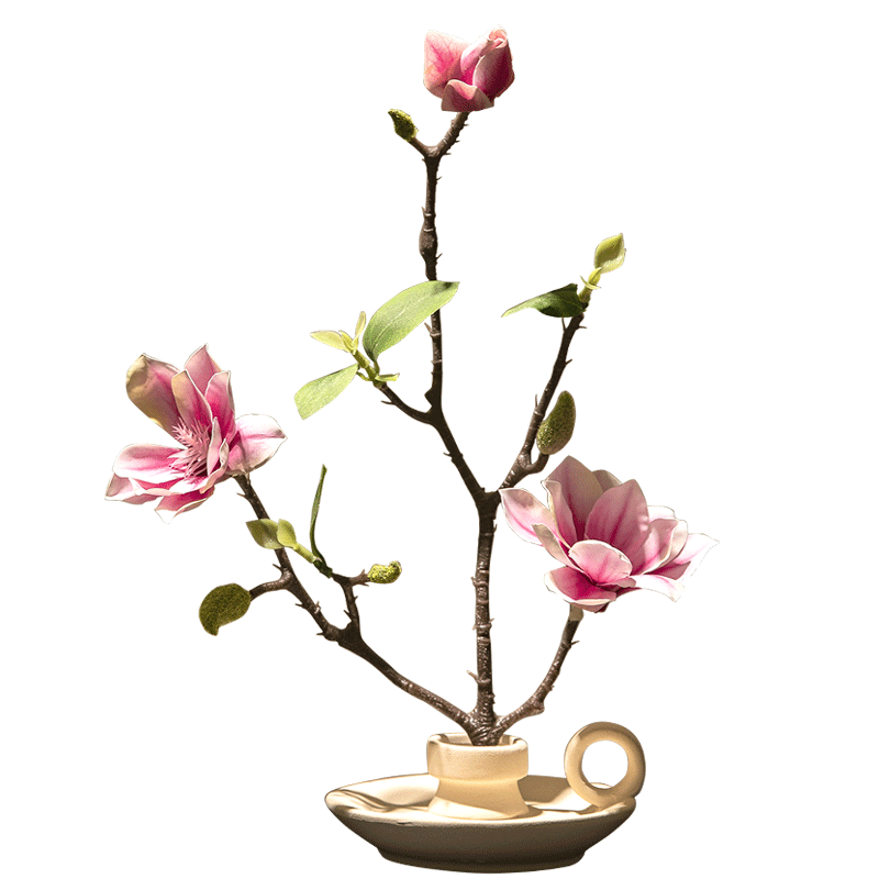 家居仿真花卉玉兰花花艺摆设品