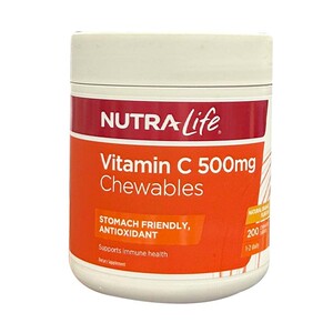 新西兰直邮代购Nutralife 纽乐 维生素C咀嚼片 500mg 200片补充VC