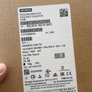 6SL3210-1KE14-3AF2 西门子 变频器 全新原装