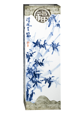 中式陶瓷景德镇客厅四方花瓶