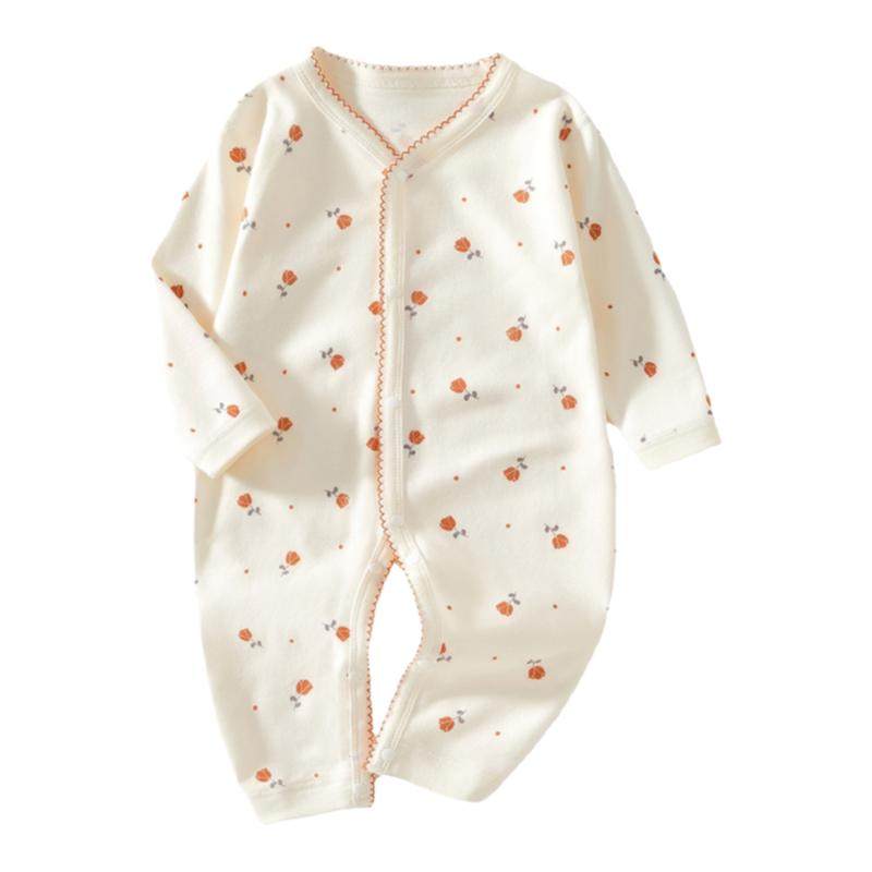 婴儿连体衣新生婴儿衣服纯棉长袖睡衣春秋装初生宝宝秋季哈衣爬服