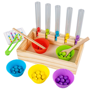 幼儿园蒙氏早教益智玩具材料夹珠子感统训练宝宝日常生活区教具