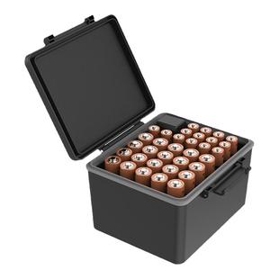 JJC 电池收纳盒5号7号电池盒18650 21700锂电池AA/AAA干电池聚能盒 测电量五号七号 相机电池通用保护存放盒