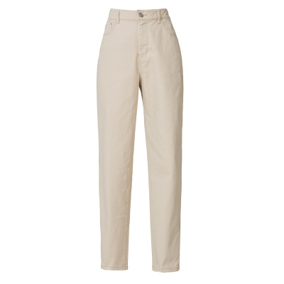 梨形身材冬季加绒显瘦老爹牛仔裤