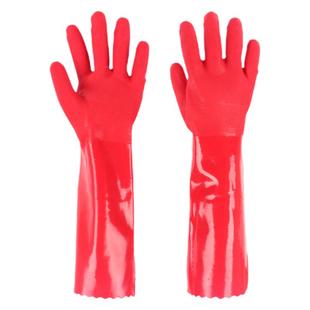 加绒手套男冬季绒里加厚洗碗家务女洗衣服防水胶皮一体绒刷碗清洁