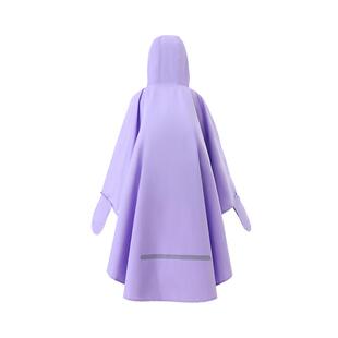 儿童雨衣双帽檐男女孩中大童小学生带书包位上学加厚斗篷骑行雨披