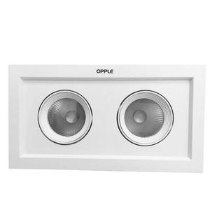 欧普led双头方形射灯 嵌入式客厅斗胆平板灯灵清灵众单头店铺商用