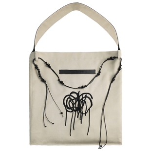 JUUNNGLE洲谷刺绣单肩帆布包女男小众原创2025秋冬新款礼物送女友