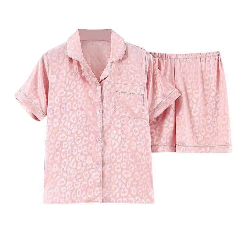 女童睡衣夏季冰丝短袖短裤儿童女孩夏款中大童薄款夏天家居服套装