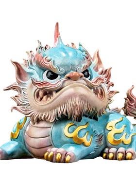 礼之源山海神兽貔貅黄铜国潮摆件