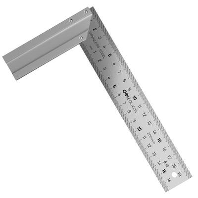 得力直角尺90°不锈钢多功能