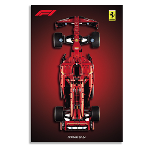 展示法拉利SF24红牛F1方程式赛42207积木车42206挂上墙相框背景板