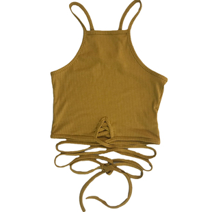 超短款露脐腰部绑绳小吊带女修身显瘦百搭条纹绑带打底衫上衣潮