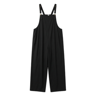 Casual high waist and loose strap trousers休闲高腰宽松背带裤