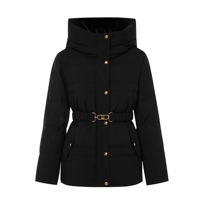 【商场同款】朗姿/LIME莱茵鹅绒中长款羽绒服收腰金扣腰带25新款